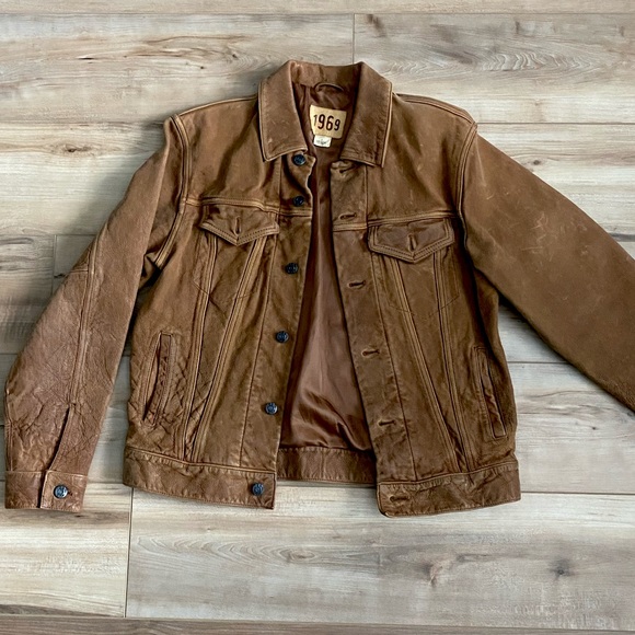 Gap Leather Biker Jacket - Picture 5 of 13